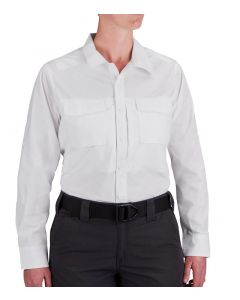 Clearance | Propper® Women's Long Sleeve RevTac Shirt - Poplin White (Closeout)