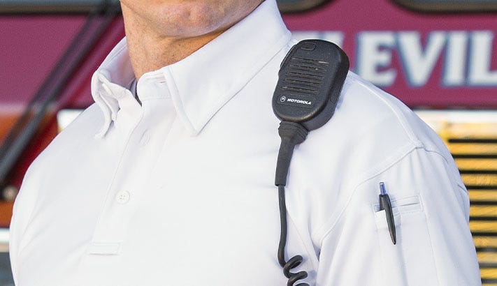 Mic loops on shoulders