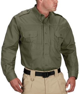 Tactical Shirt Long Sleeve Ripstop Mens Front